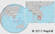 Gray Location Map of An Minh, within the entire country