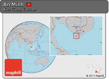 Gray Location Map of An Minh