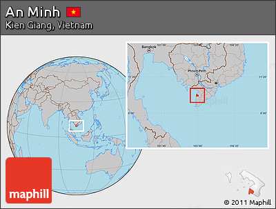 Gray Location Map of An Minh