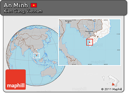 Gray Location Map of An Minh, highlighted country