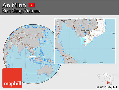 Gray Location Map of An Minh, highlighted country