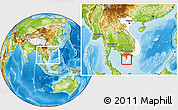 Physical Location Map of An Minh, highlighted country, within the entire country