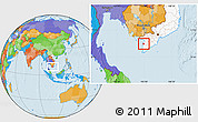 Political Location Map of An Minh, highlighted country