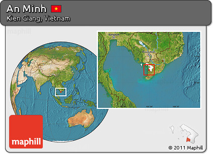 Satellite Location Map of An Minh, highlighted parent region