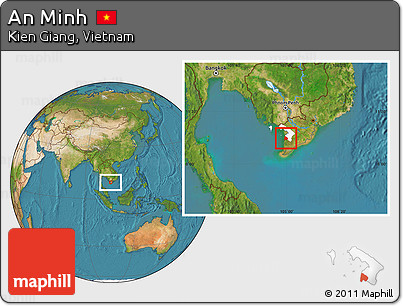 Satellite Location Map of An Minh, highlighted parent region