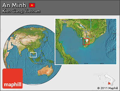 Satellite Location Map of An Minh, highlighted parent region