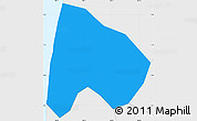 Political Simple Map of An Minh, single color outside, borders and labels