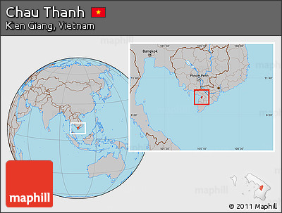 Gray Location Map of Chau Thanh