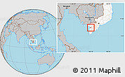 Gray Location Map of Chau Thanh, highlighted country