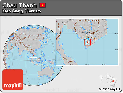 Gray Location Map of Chau Thanh, highlighted parent region