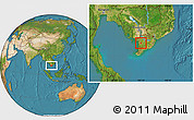 Satellite Location Map of Chau Thanh