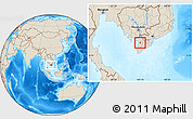 Shaded Relief Location Map of Chau Thanh