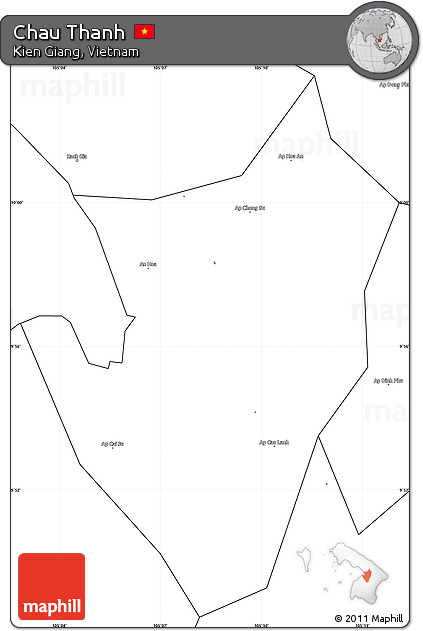 Blank Simple Map of Chau Thanh