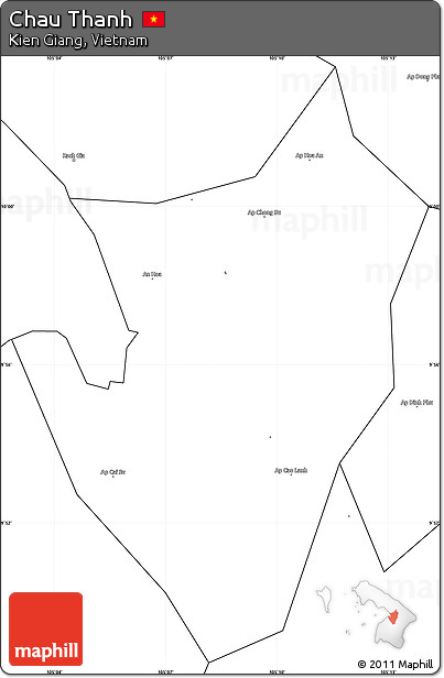 Blank Simple Map of Chau Thanh