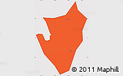 Political Simple Map of Chau Thanh, cropped outside