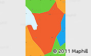 Political Simple Map of Chau Thanh
