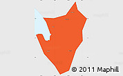 Political Simple Map of Chau Thanh, single color outside