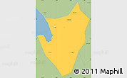 Savanna Style Simple Map of Chau Thanh