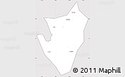 Silver Style Simple Map of Chau Thanh, cropped outside