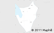 Silver Style Simple Map of Chau Thanh, single color outside
