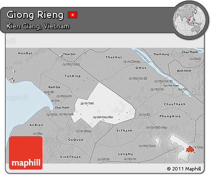 Gray 3D Map of Giong Rieng