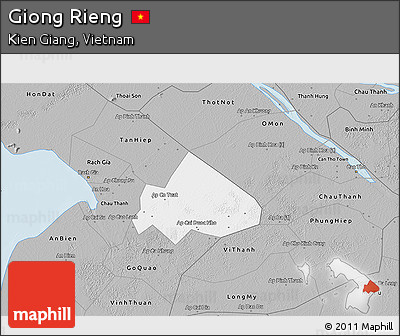 Gray 3D Map of Giong Rieng