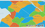 Political 3D Map of Giong Rieng