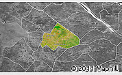 Satellite 3D Map of Giong Rieng, desaturated