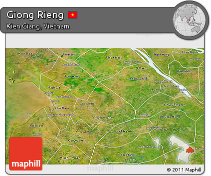 Satellite 3D Map of Giong Rieng