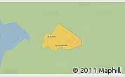 Savanna Style 3D Map of Giong Rieng, single color outside