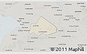 Shaded Relief 3D Map of Giong Rieng, semi-desaturated