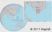 Gray Location Map of Giong Rieng