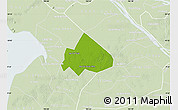 Physical Map of Giong Rieng, lighten