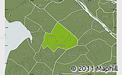 Physical Map of Giong Rieng, semi-desaturated
