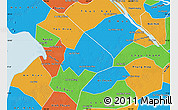Political Map of Giong Rieng