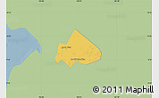 Savanna Style Map of Giong Rieng, single color outside