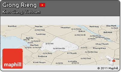 Classic Style Panoramic Map of Giong Rieng
