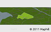 Physical Panoramic Map of Giong Rieng, darken