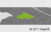 Physical Panoramic Map of Giong Rieng, desaturated