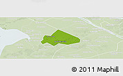 Physical Panoramic Map of Giong Rieng, lighten