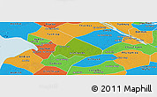 Physical Panoramic Map of Giong Rieng, political outside