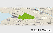 Physical Panoramic Map of Giong Rieng, shaded relief outside