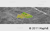 Satellite Panoramic Map of Giong Rieng, desaturated