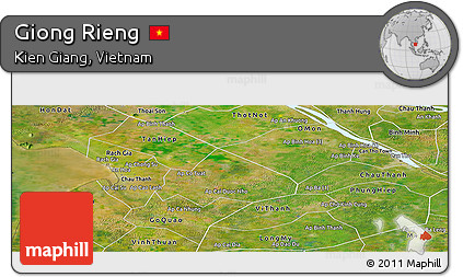 Satellite Panoramic Map of Giong Rieng