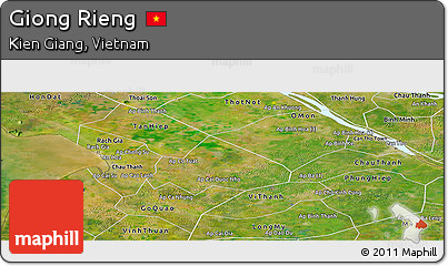 Satellite Panoramic Map of Giong Rieng