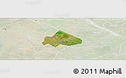 Satellite Panoramic Map of Giong Rieng, lighten