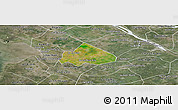 Satellite Panoramic Map of Giong Rieng, semi-desaturated