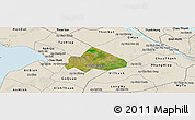 Satellite Panoramic Map of Giong Rieng, shaded relief outside
