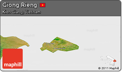 Satellite Panoramic Map of Giong Rieng, single color outside