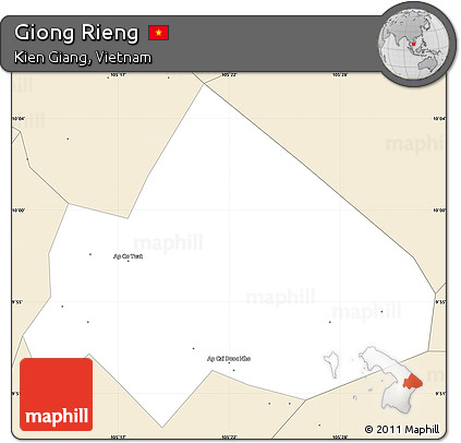 Classic Style Simple Map of Giong Rieng